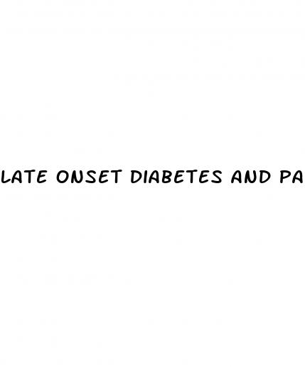 late onset diabetes and pancreatic cancer