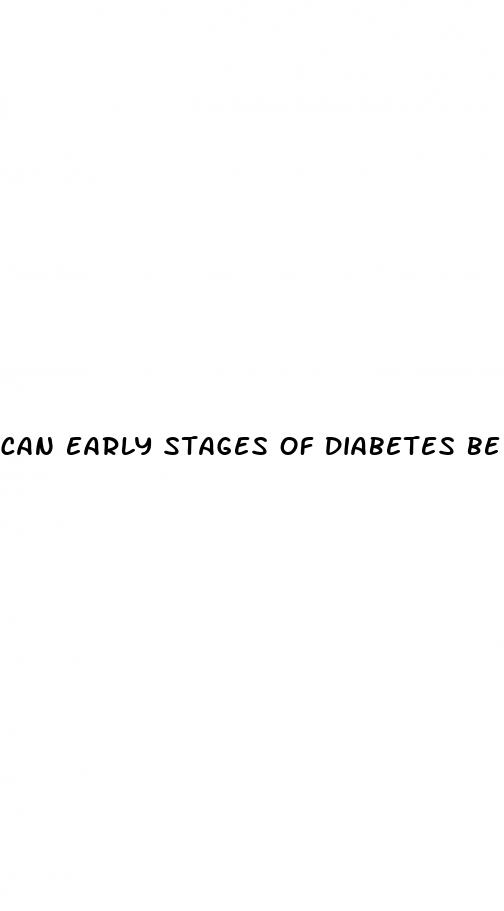can early stages of diabetes be reversed
