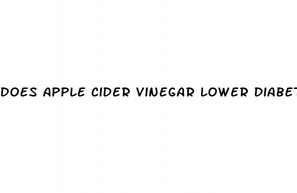 does apple cider vinegar lower diabetes