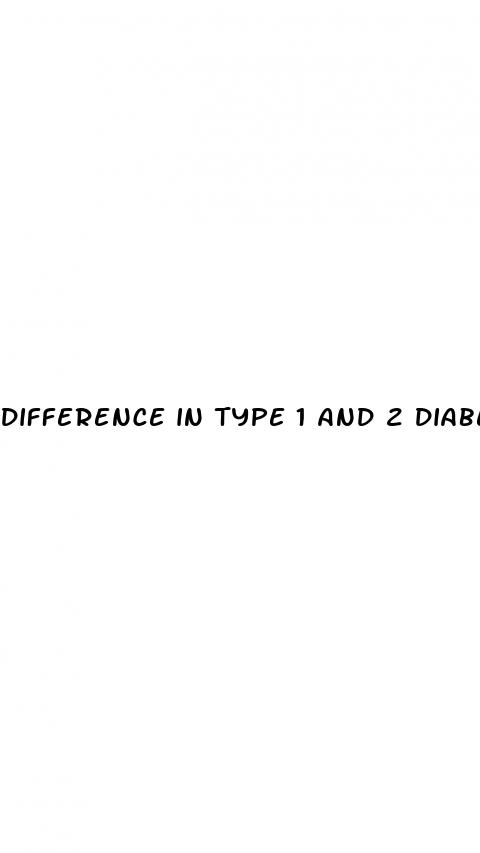 difference in type 1 and 2 diabetes