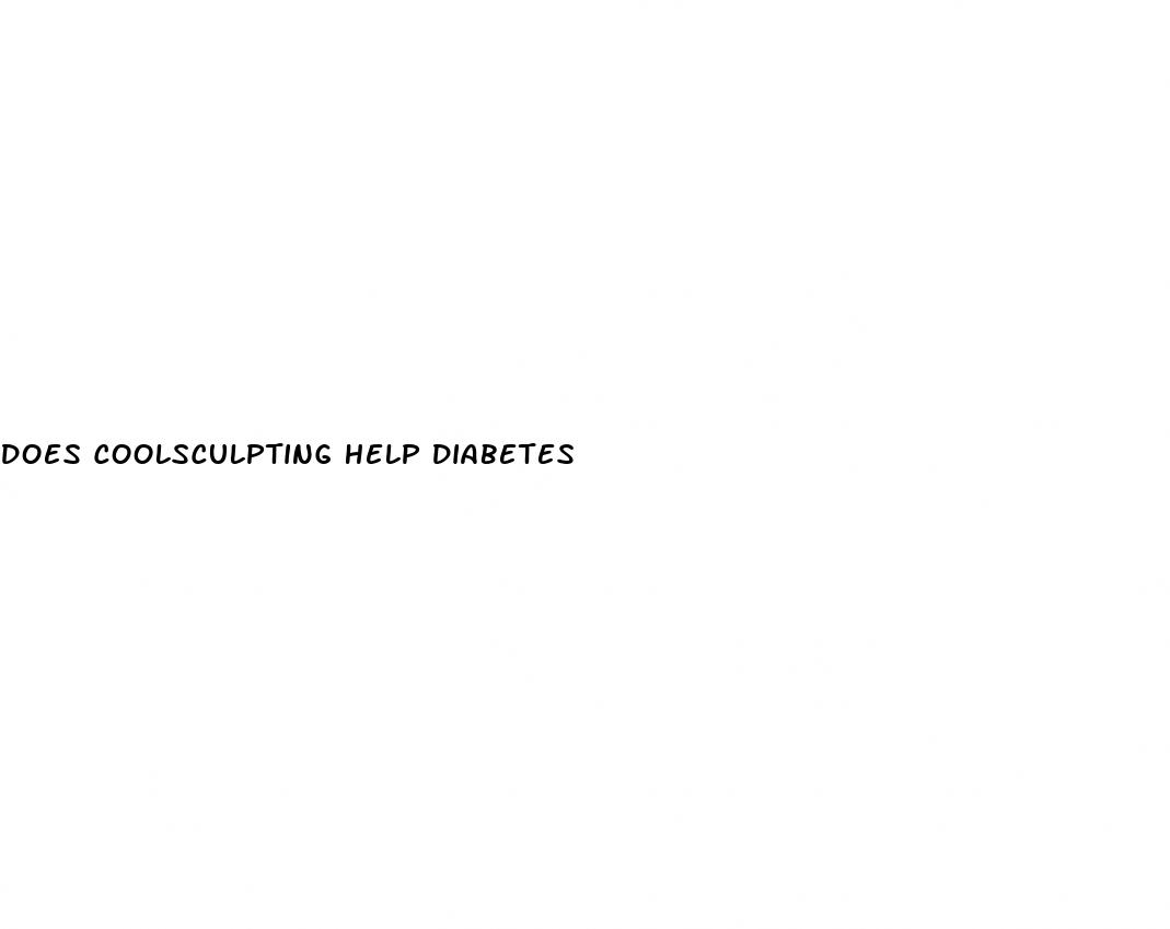 does coolsculpting help diabetes