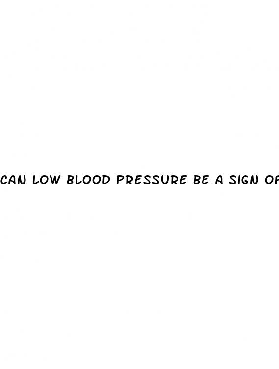 can low blood pressure be a sign of diabetes
