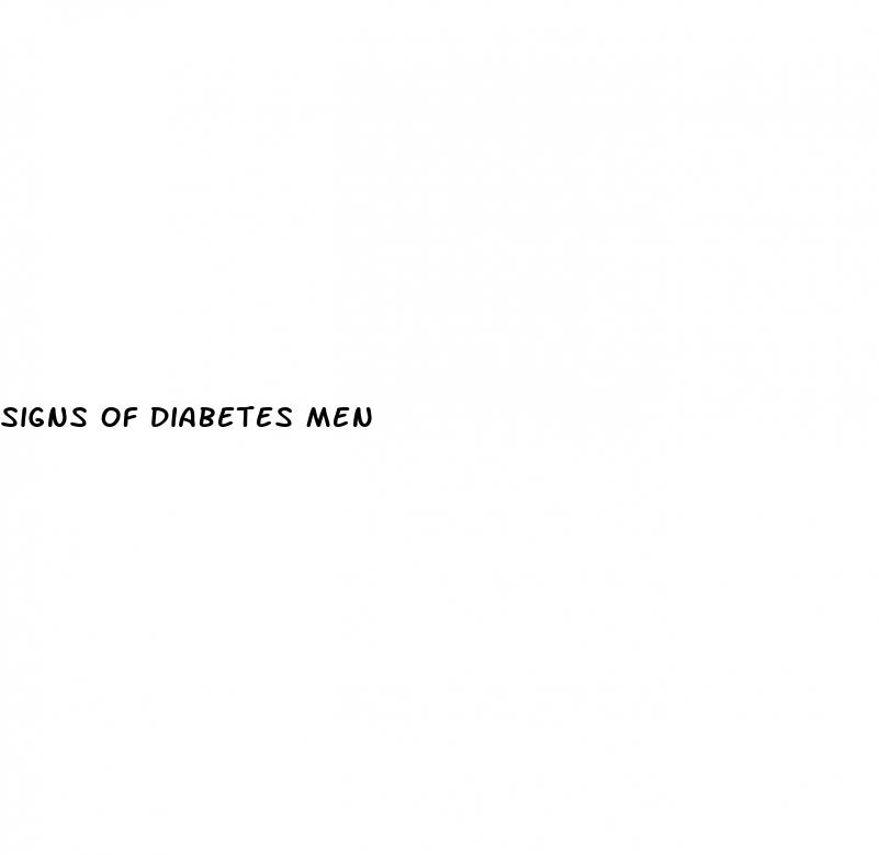 signs of diabetes men