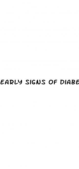 early signs of diabetes type 2