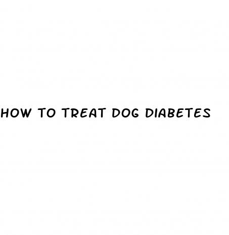 how to treat dog diabetes