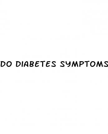 do diabetes symptoms come on suddenly