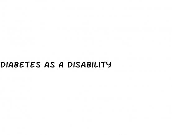 diabetes as a disability