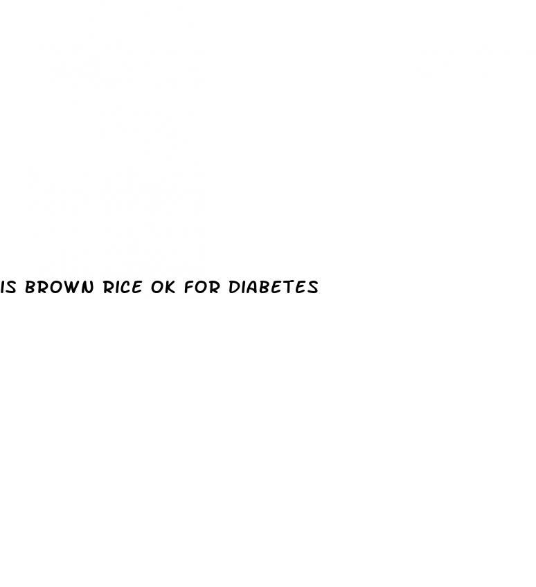 is brown rice ok for diabetes