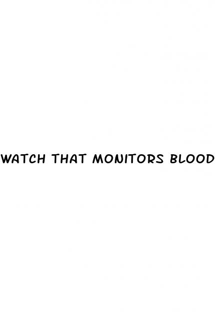 watch that monitors blood sugar
