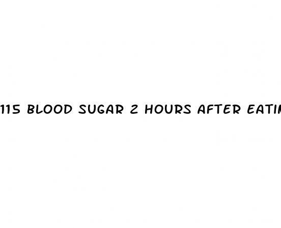 115 blood sugar 2 hours after eating