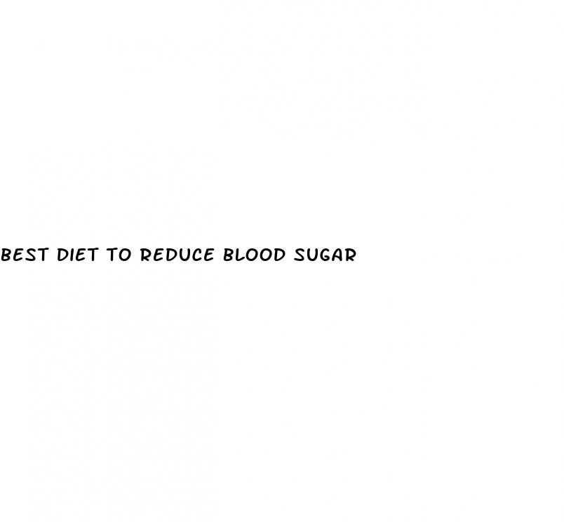 best diet to reduce blood sugar