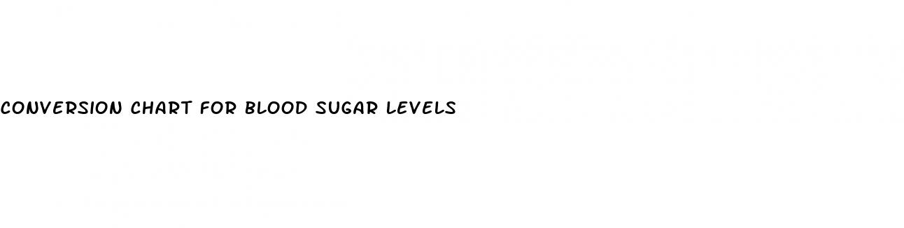 conversion chart for blood sugar levels