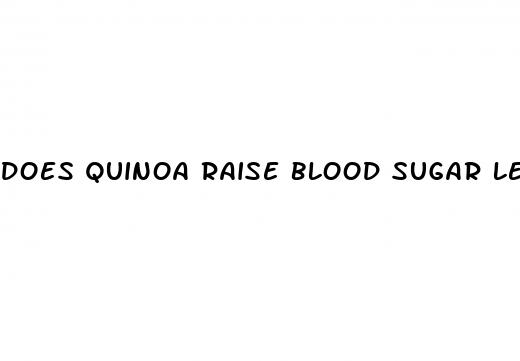 does quinoa raise blood sugar levels