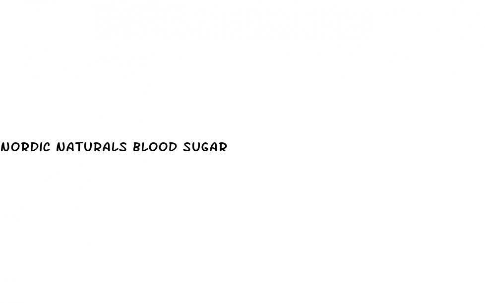 nordic naturals blood sugar