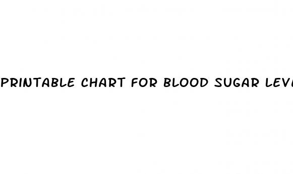 printable chart for blood sugar levels