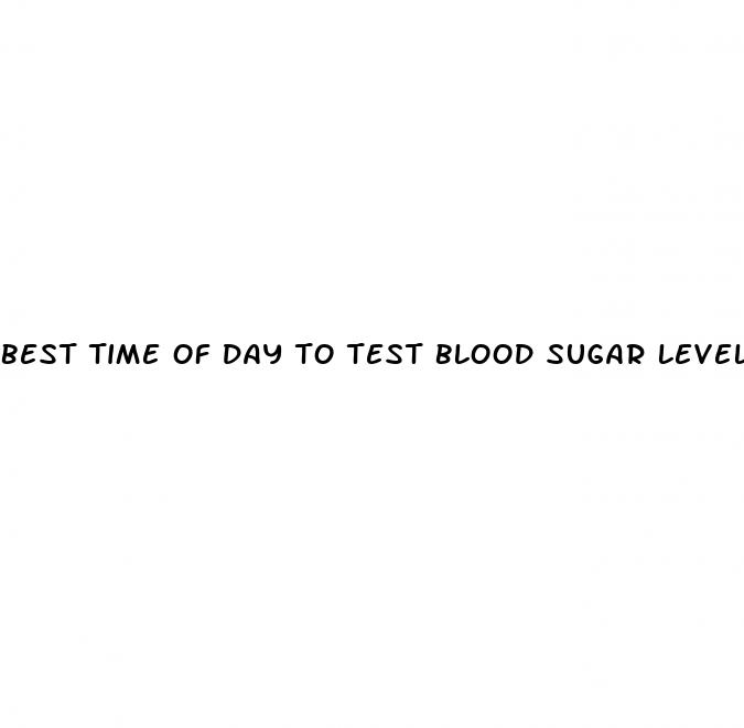 best time of day to test blood sugar levels