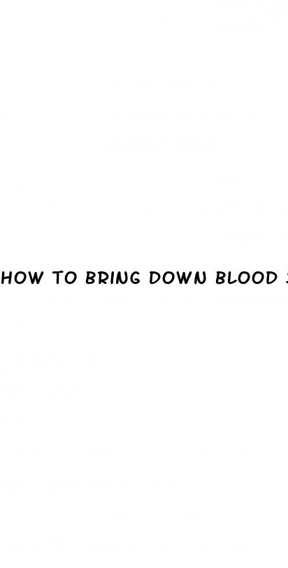 how to bring down blood sugar from 400