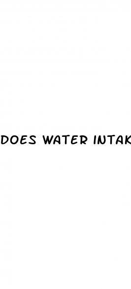 does water intake affect blood sugar levels