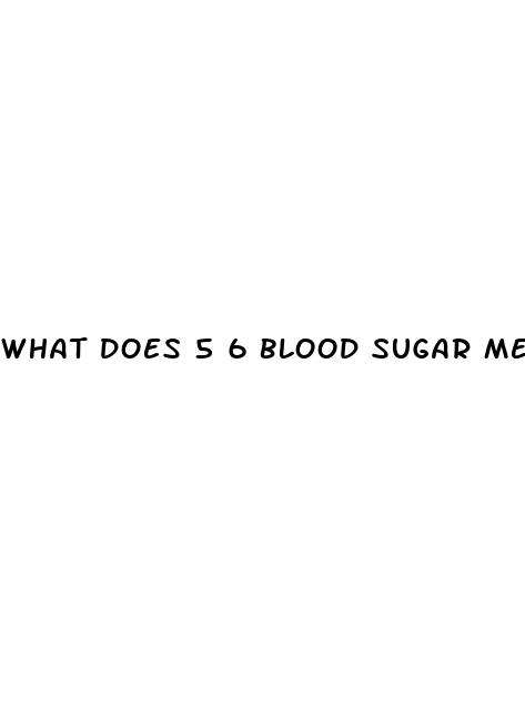 what does 5 6 blood sugar mean