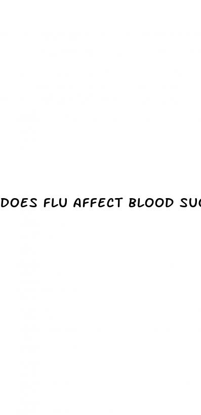 does flu affect blood sugar levels