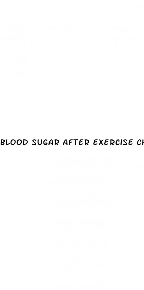 blood sugar after exercise chart