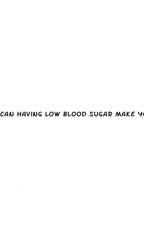 can having low blood sugar make you tired