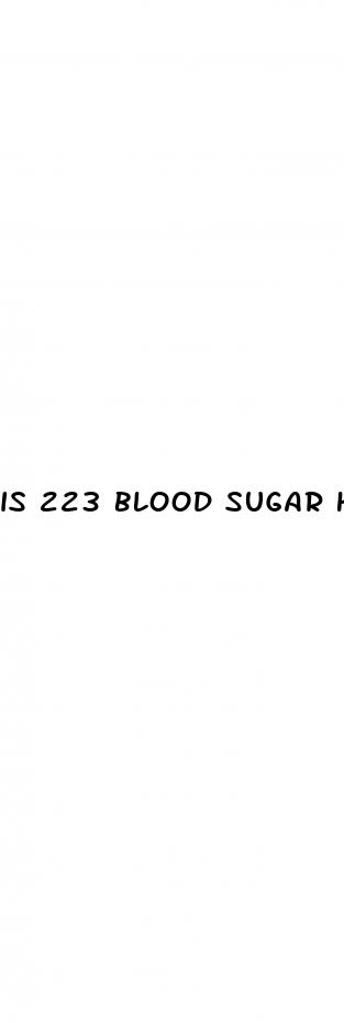 is 223 blood sugar high