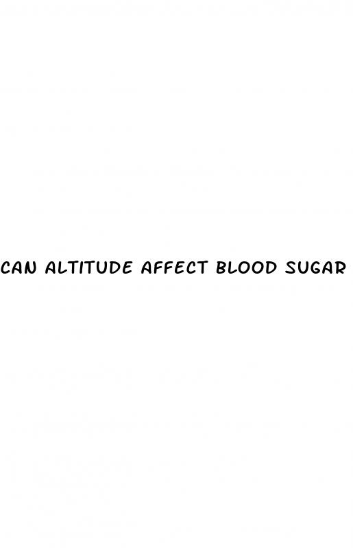 can altitude affect blood sugar