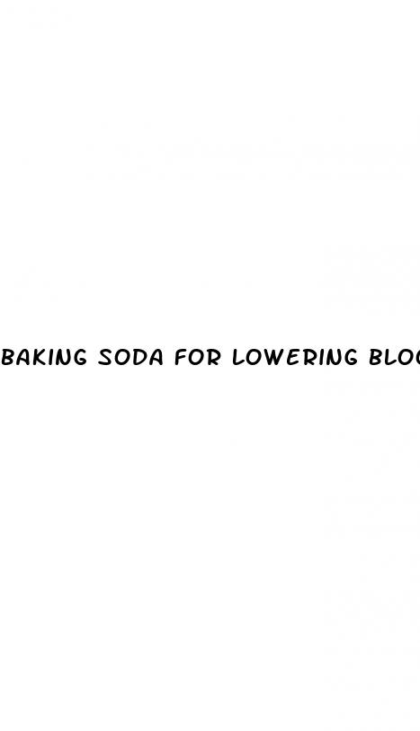 baking soda for lowering blood sugar