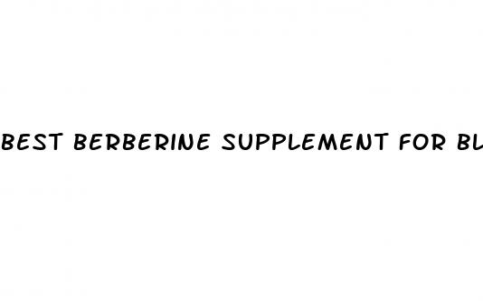 best berberine supplement for blood sugar