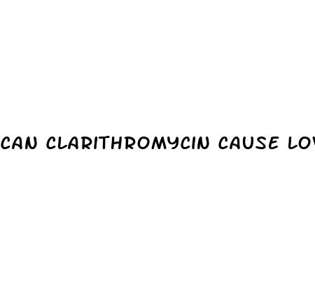 can clarithromycin cause low blood sugar
