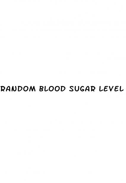 random blood sugar level chart