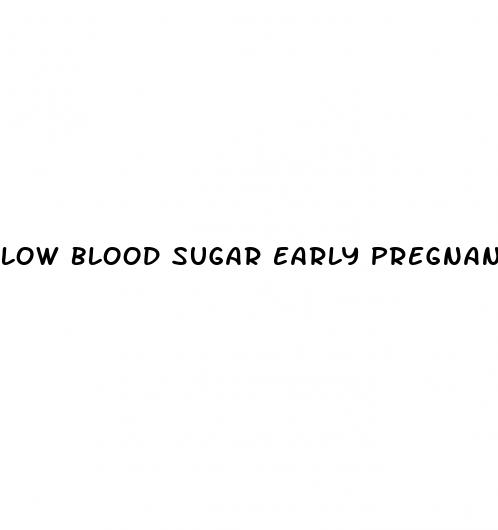 low blood sugar early pregnancy sign