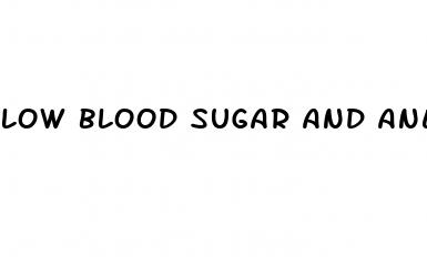 low blood sugar and anemia