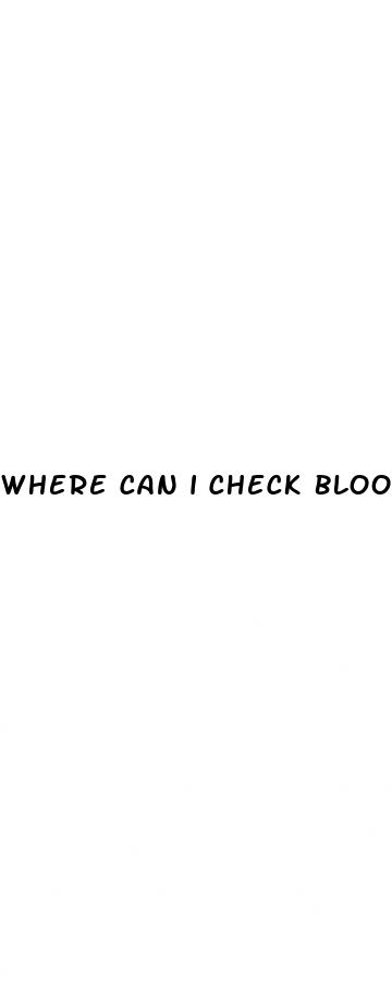 where can i check blood sugar