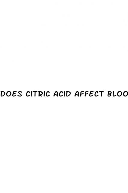 does citric acid affect blood sugar