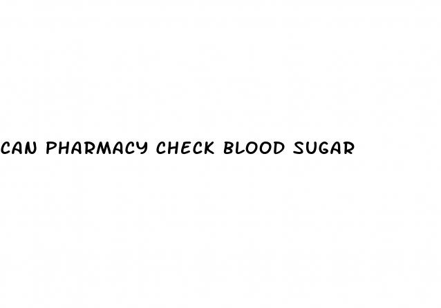 can pharmacy check blood sugar