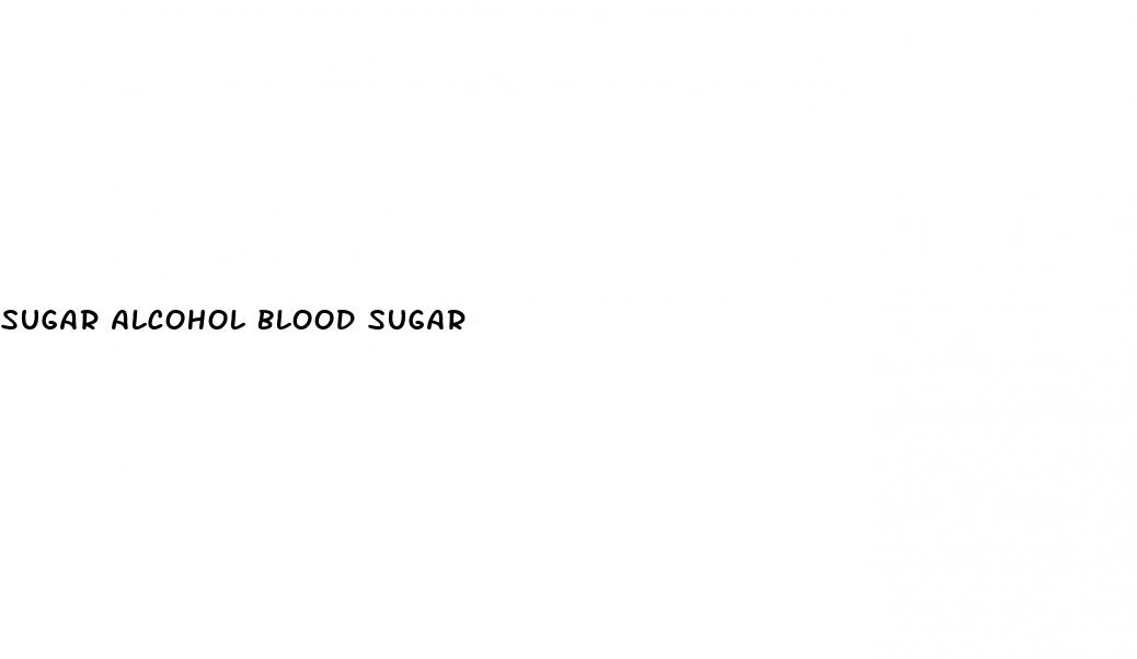 sugar alcohol blood sugar