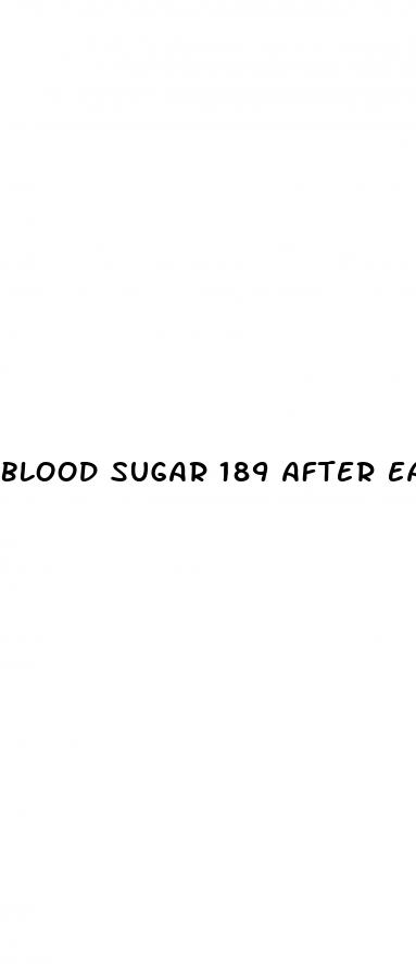 blood sugar 189 after eating