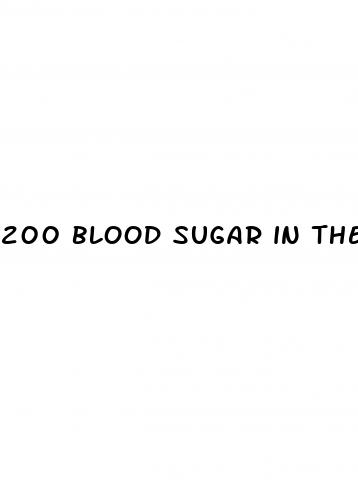 200 blood sugar in the morning