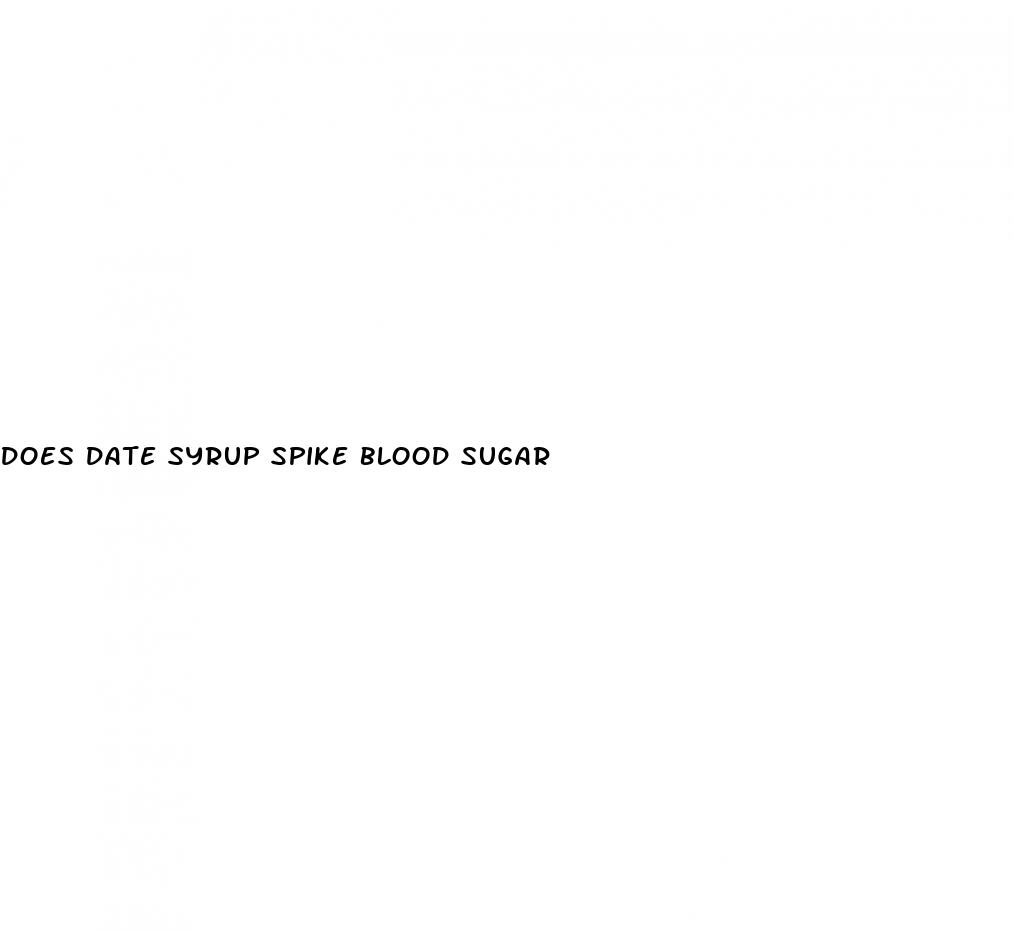 does date syrup spike blood sugar