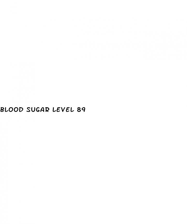 blood sugar level 89