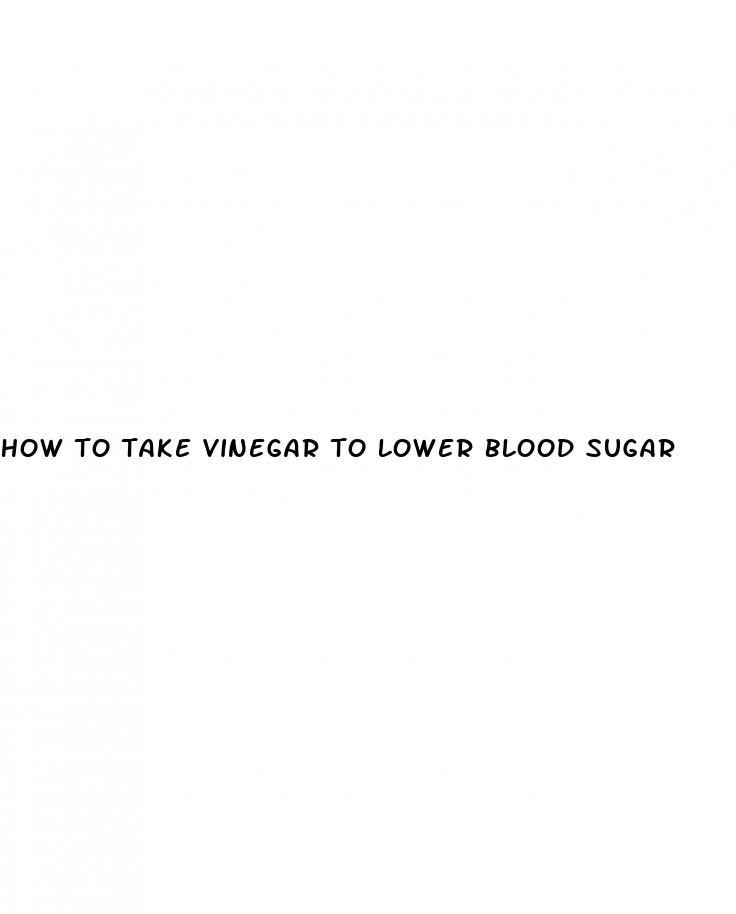 how to take vinegar to lower blood sugar