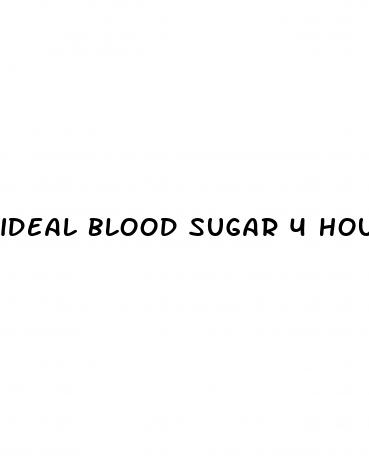 ideal blood sugar 4 hours after eating