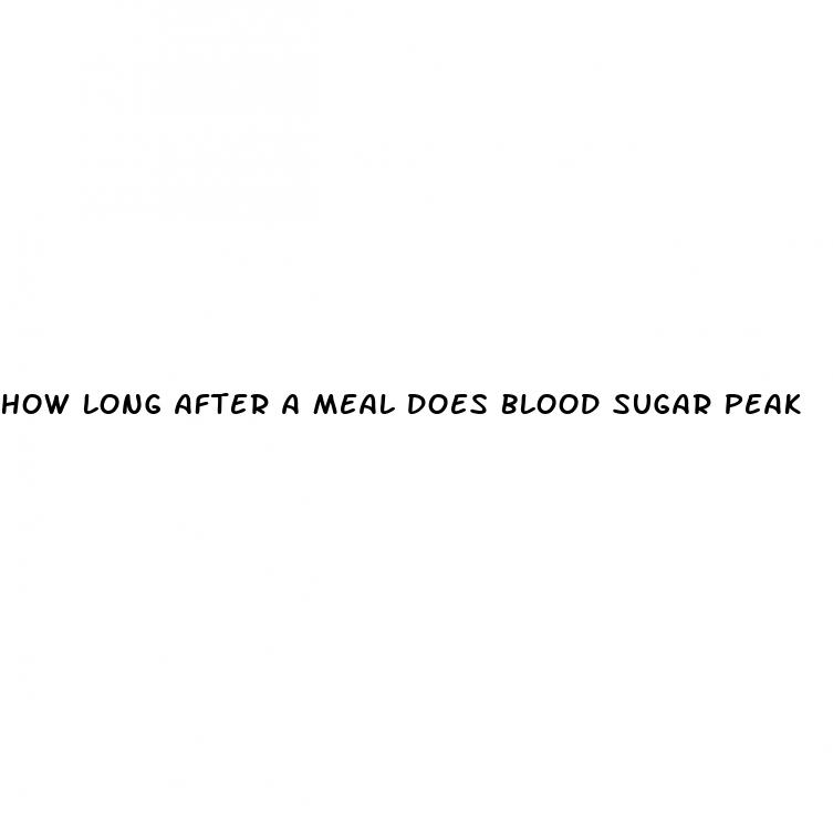 how long after a meal does blood sugar peak