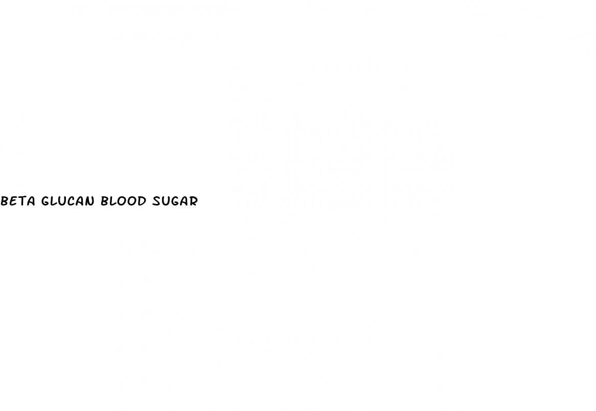 beta glucan blood sugar