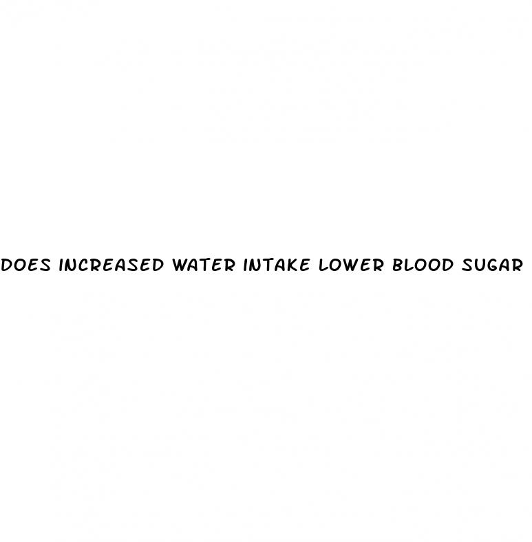 does increased water intake lower blood sugar