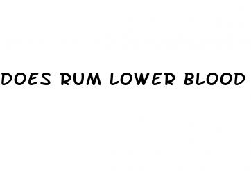 does rum lower blood sugar