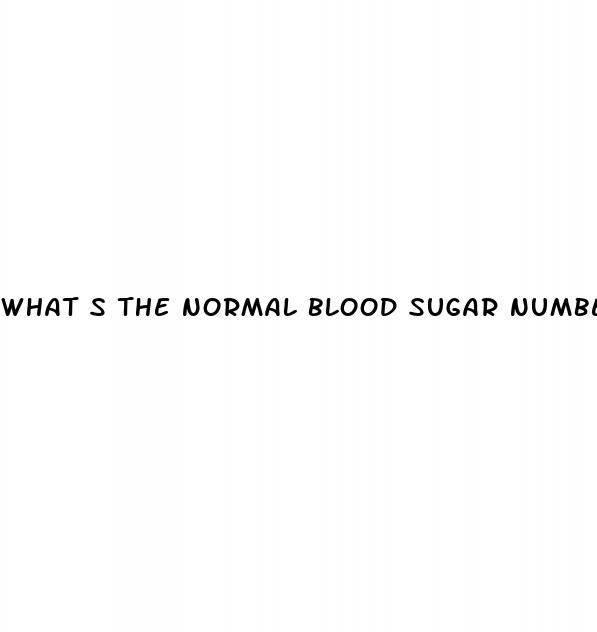 what s the normal blood sugar number
