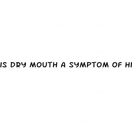 is dry mouth a symptom of high blood sugar